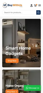 Buy With Us website, mobile view