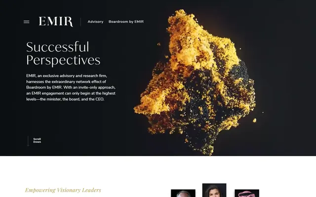 EMIR Intelligence website, desktop view