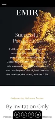 EMIR Intelligence website, mobile view