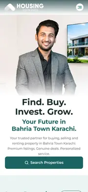 Housing Associates website, mobile view