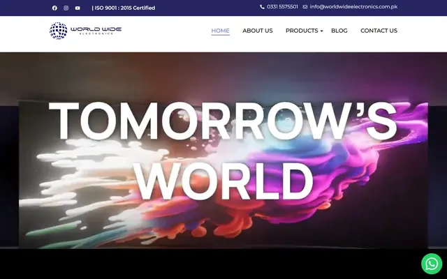 World Wide Electronics website, desktop view