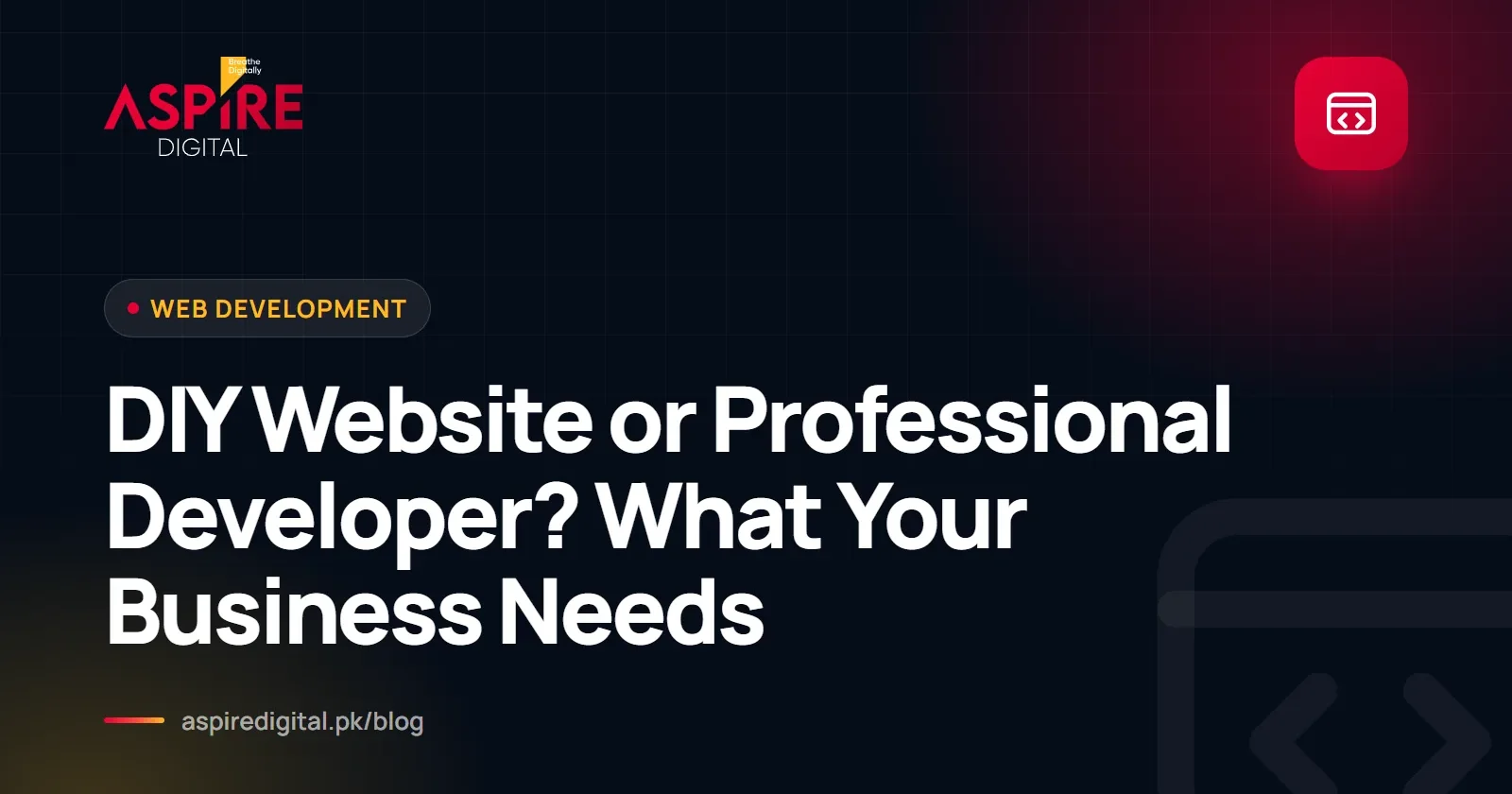 DIY Website or Professional Developer? What Your Business Needs